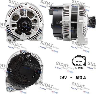 Sidat A12VA0053A2 - Генератор autospares.lv