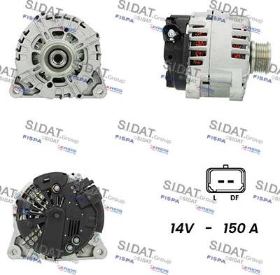 Sidat A12VA0004A2 - Генератор autospares.lv