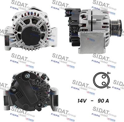 Sidat A12VA0001A2 - Генератор autospares.lv