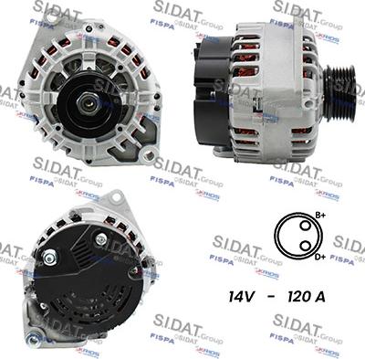 Sidat A12VA0017A2 - Генератор autospares.lv