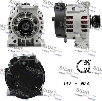 Sidat A12VA0083A2 - Генератор autospares.lv