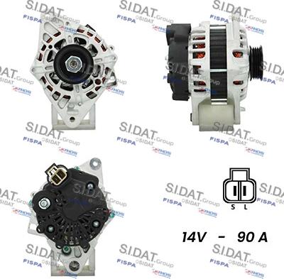 Sidat A12VA0165A2 - Генератор autospares.lv