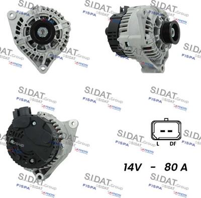 Sidat A12VA0182 - Генератор autospares.lv