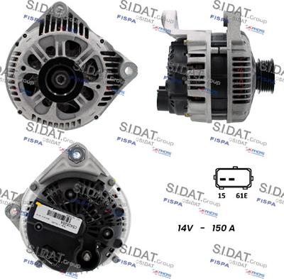 Sidat A12VA0136 - Генератор autospares.lv