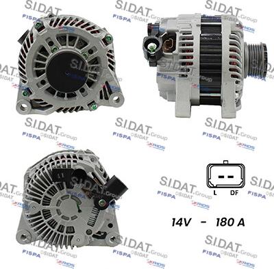 Sidat A12VA0124A2 - Генератор autospares.lv