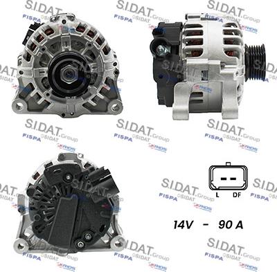 Sidat A12VA0125A2 - Генератор autospares.lv