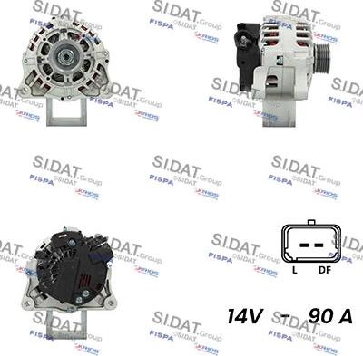 Sidat A12VA0806A2 - Генератор autospares.lv