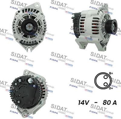 Sidat A12VA0800A2 - Генератор autospares.lv