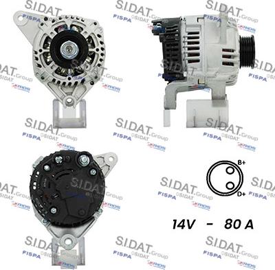 Sidat A12VA0803A2 - Генератор autospares.lv