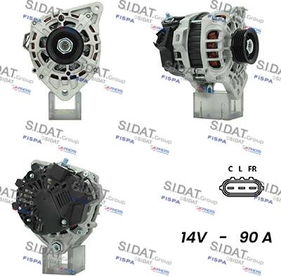 Sidat A12VA0819A2 - Генератор autospares.lv