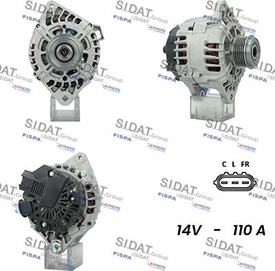 Sidat A12VA0824A2 - Генератор autospares.lv