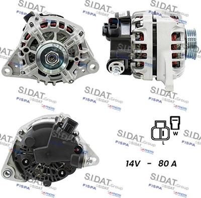 Sidat A12VA0367 - Генератор autospares.lv