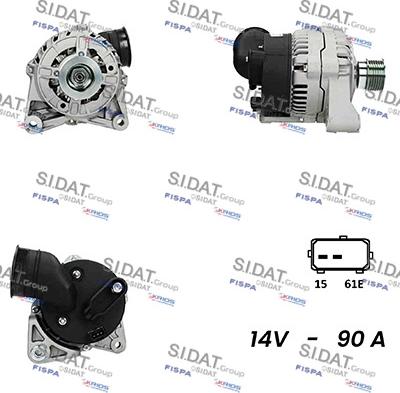 Sidat A12VA0382A2 - Генератор autospares.lv