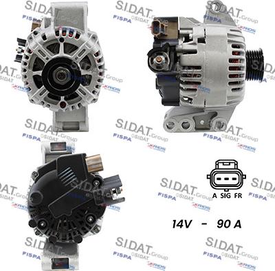 Sidat A12VA0200A2 - Генератор autospares.lv