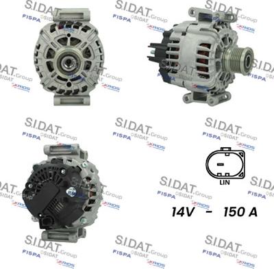 Sidat A12VA0280 - Генератор autospares.lv