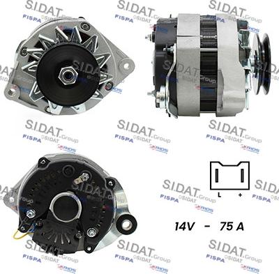 Sidat A12VA1004A2 - Генератор autospares.lv