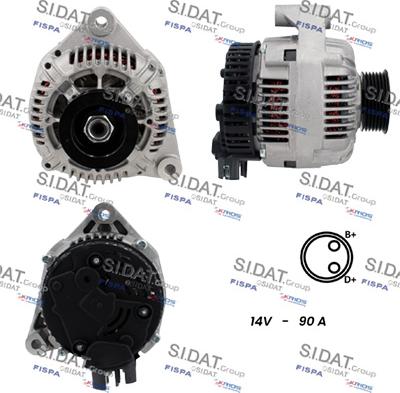 Sidat A12VA1146A2 - Генератор autospares.lv