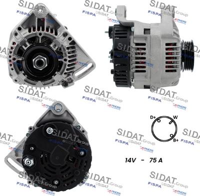 Sidat A12VA1292A2 - Генератор autospares.lv