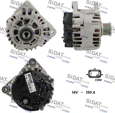 Sidat A12VA1250 - Генератор autospares.lv