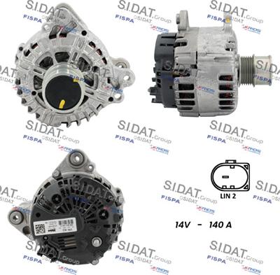 Sidat A12VA1269 - Генератор autospares.lv