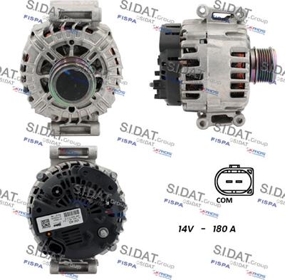 Sidat A12VA1273 - Генератор autospares.lv