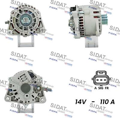 Sidat A12VS0466A2 - Генератор autospares.lv