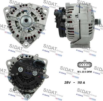 Sidat A24BH0094 - Генератор autospares.lv