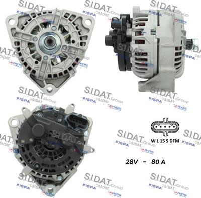 Sidat A24BH0093 - Генератор autospares.lv