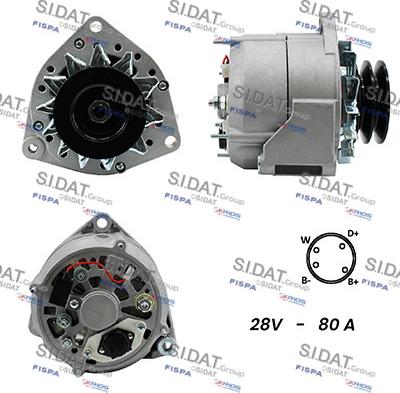 Sidat A24BH0032A2 - Генератор autospares.lv