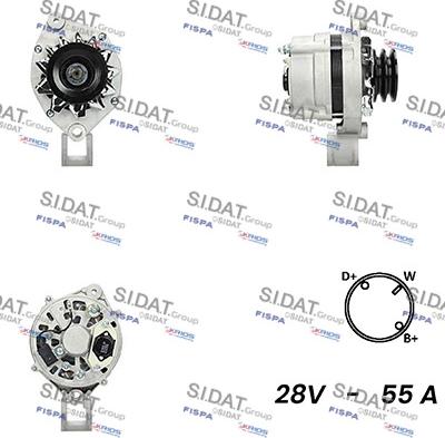 Sidat A24BH0076A2 - Генератор autospares.lv