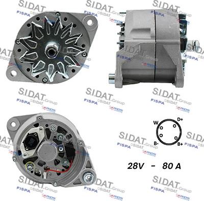 Sidat A24BH0078A2 - Генератор autospares.lv