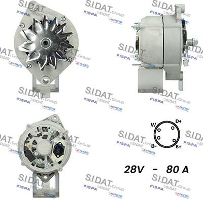 Sidat A24BH0077A2 - Генератор autospares.lv