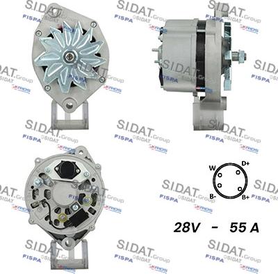 Sidat A24BH0152A2 - Генератор autospares.lv