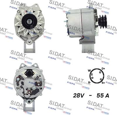 Sidat A24BH0117A2 - Генератор autospares.lv