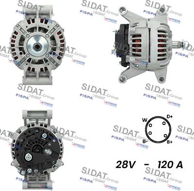 Sidat A24BH0126 - Генератор autospares.lv