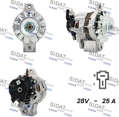 Sidat A24MH0009A2 - Генератор autospares.lv