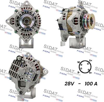 Sidat A24MH0108A2 - Генератор autospares.lv