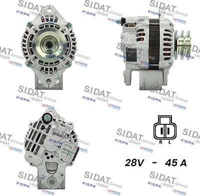 Sidat A24MH0119A2 - Генератор autospares.lv