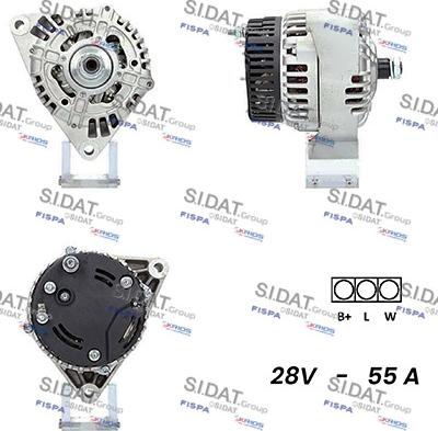 Sidat A24ML0058 - Генератор autospares.lv