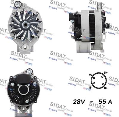 Sidat A24VA0079A2 - Генератор autospares.lv