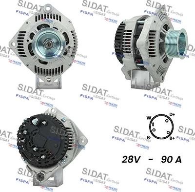 Sidat A24VA0106A2 - Генератор autospares.lv