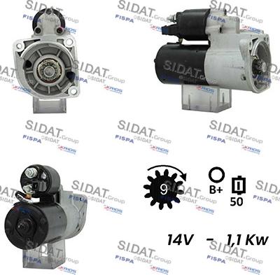 Sidat S12BH0440A2 - Стартер autospares.lv