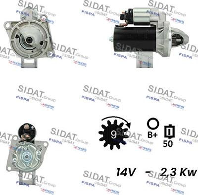 Sidat S12BH0443A2 - Стартер autospares.lv