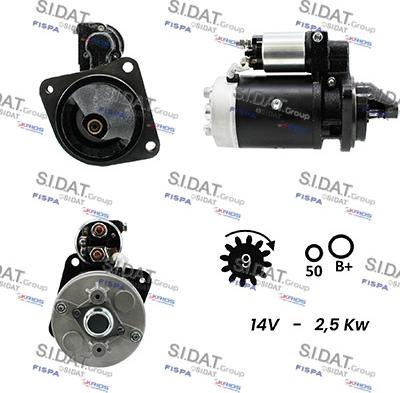 Sidat S12BH0461A2 - Стартер autospares.lv