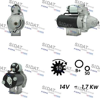 Sidat S12BH0468A2 - Стартер autospares.lv