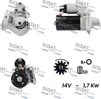 Sidat S12BH0430A2 - Стартер autospares.lv