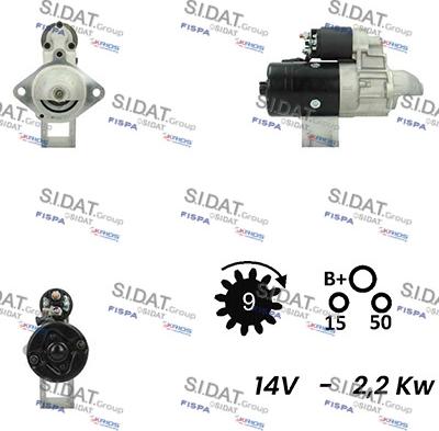 Sidat S12BH0426A2 - Стартер autospares.lv