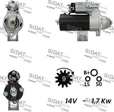 Sidat S12BH0427A2 - Стартер autospares.lv