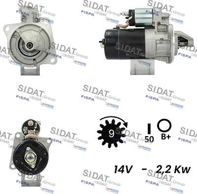 Sidat S12BH0474A2 - Стартер autospares.lv