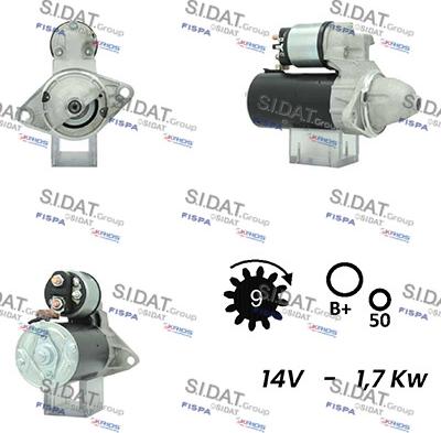 Sidat S12BH0533A2 - Стартер autospares.lv